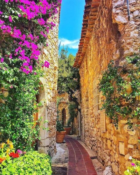 Studio Au Calme, Avec Terrasse Et Parking A Eze Village Exterior photo