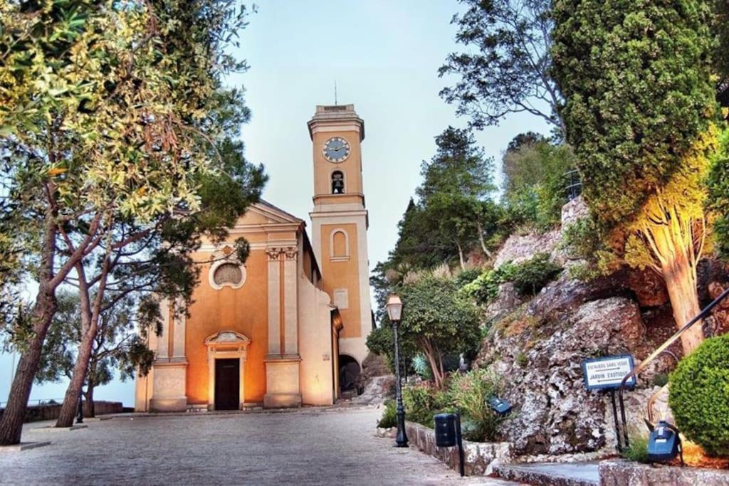 Studio Au Calme, Avec Terrasse Et Parking A Eze Village Exterior photo